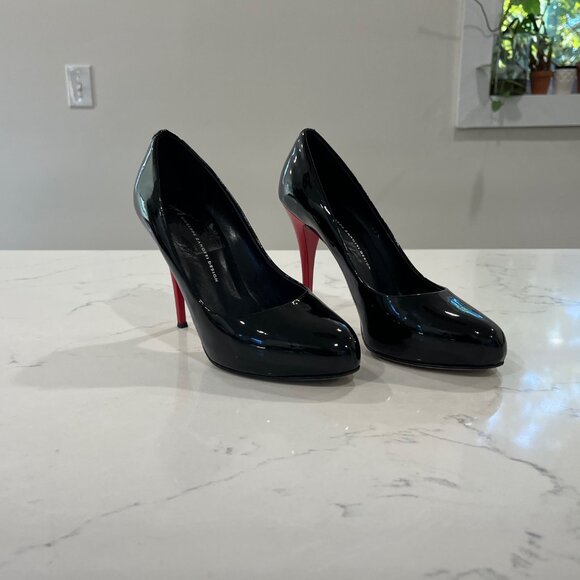 Giuseppe Zanotti Pumps Black with Red hills Made in Italy Size 38/8US - Picture 8 of 10